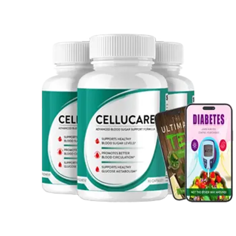 CelluCare Blood Sugar Supplement Bottle (Front Label)