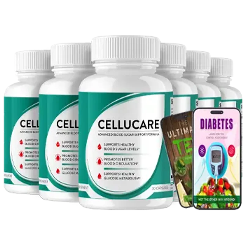 CelluCare Blood Sugar Supplement Bottle (Front Label)